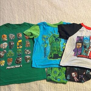 Minecraft Boys Jammies and T Shirt Lot